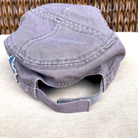 Alternative Apparel, Gray & Blue, Hat with Star and bling - Picture 3 of 6